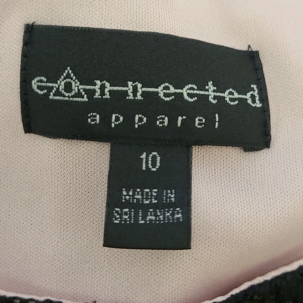 Nwot Beautiful sleeveless fitted dress with illusion style top - Picture 4 of 5